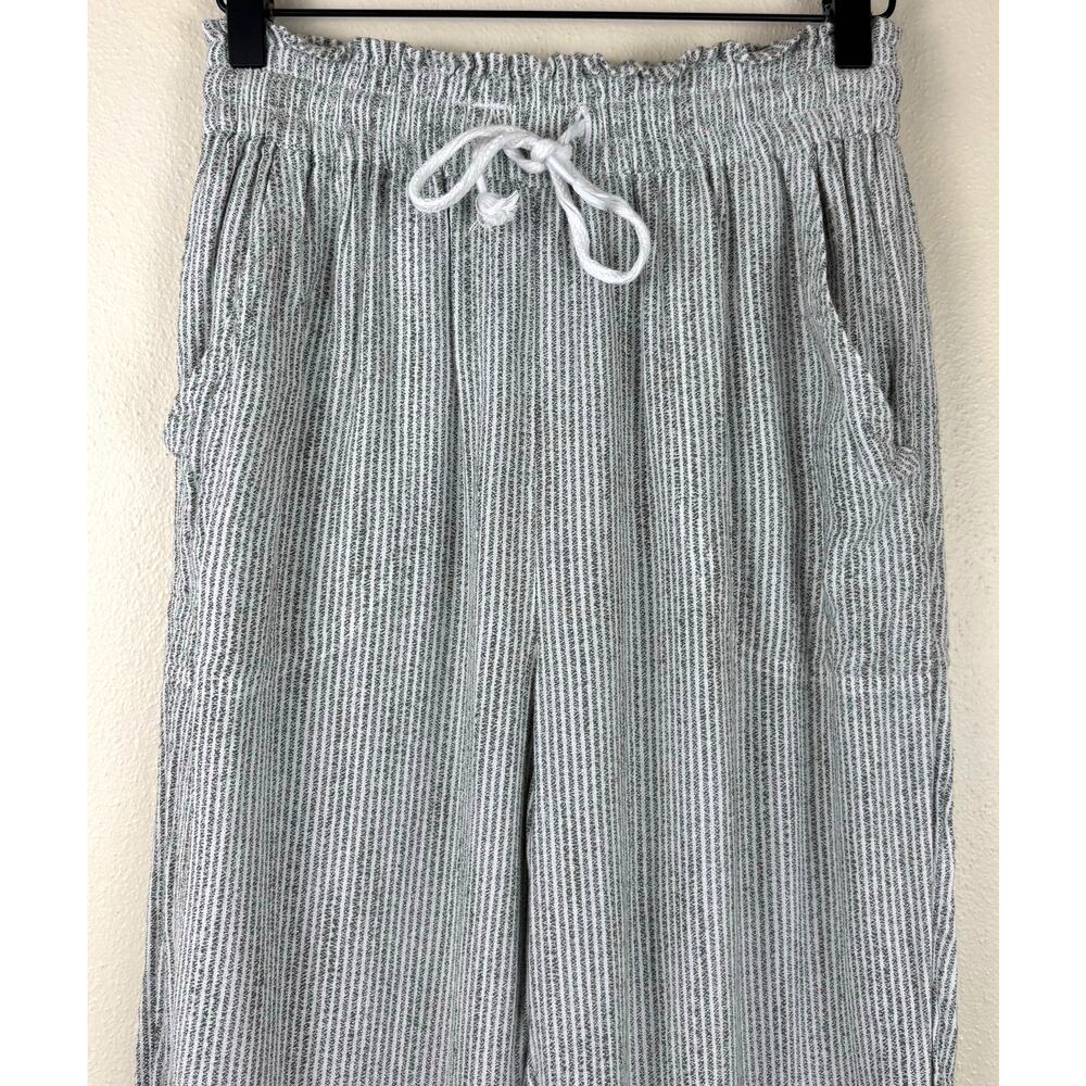 Aerie Real Good Gauze High Waisted Pant Size Small Pinstripe Blue & White - Picture 8 of 13